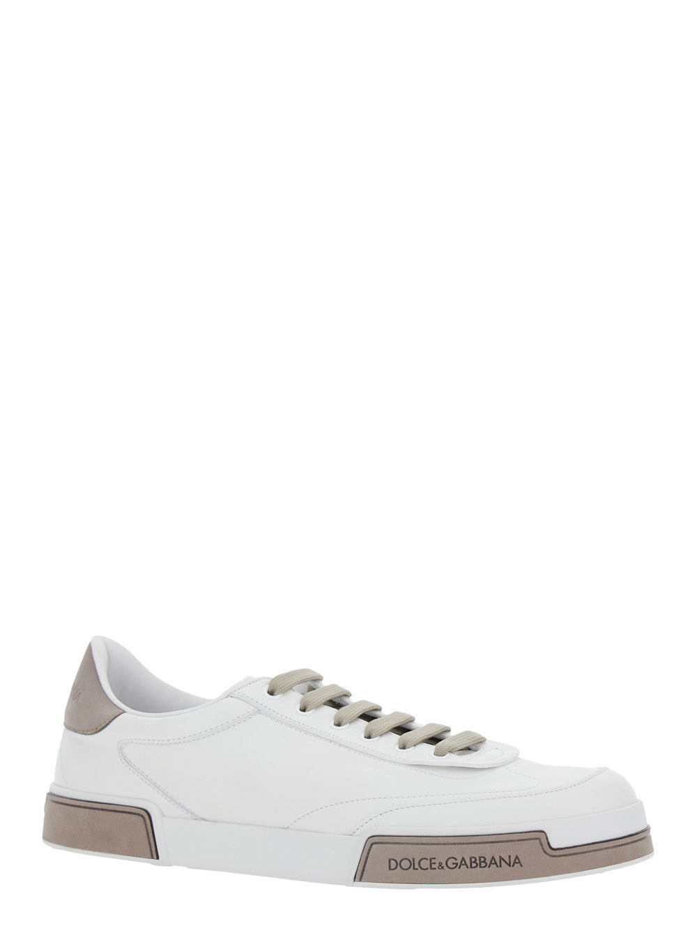 Dolce & Gabbana Men 'Portofino' White Sneaker With Logo Print On The Sole In Leather Man - 2