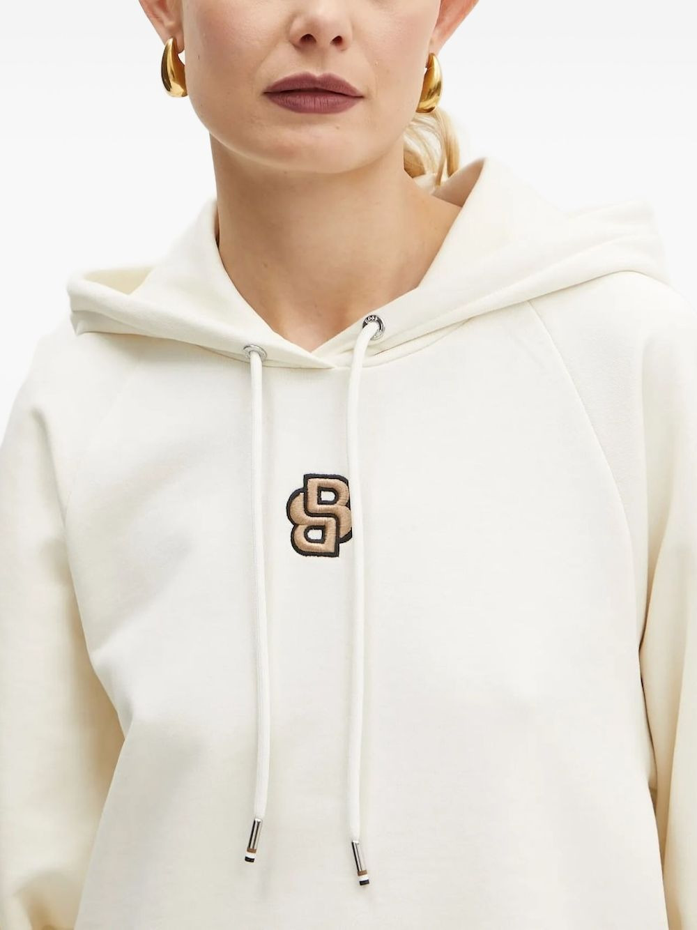 logo-embroidered hoodie - 3
