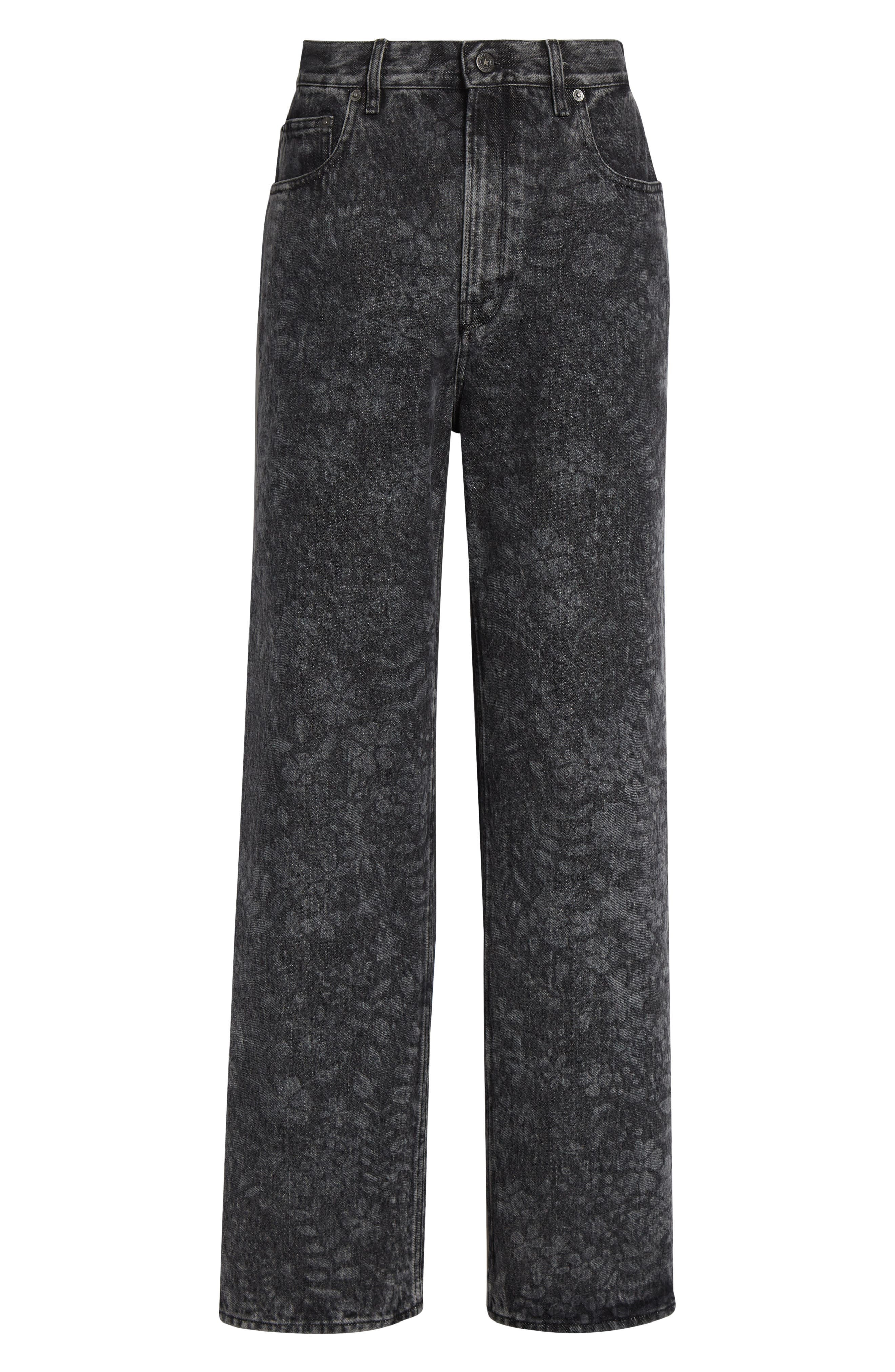 Golden Goose Journey W's Kim Straight Leg Jeans in Black Marble at Nordstrom - 6