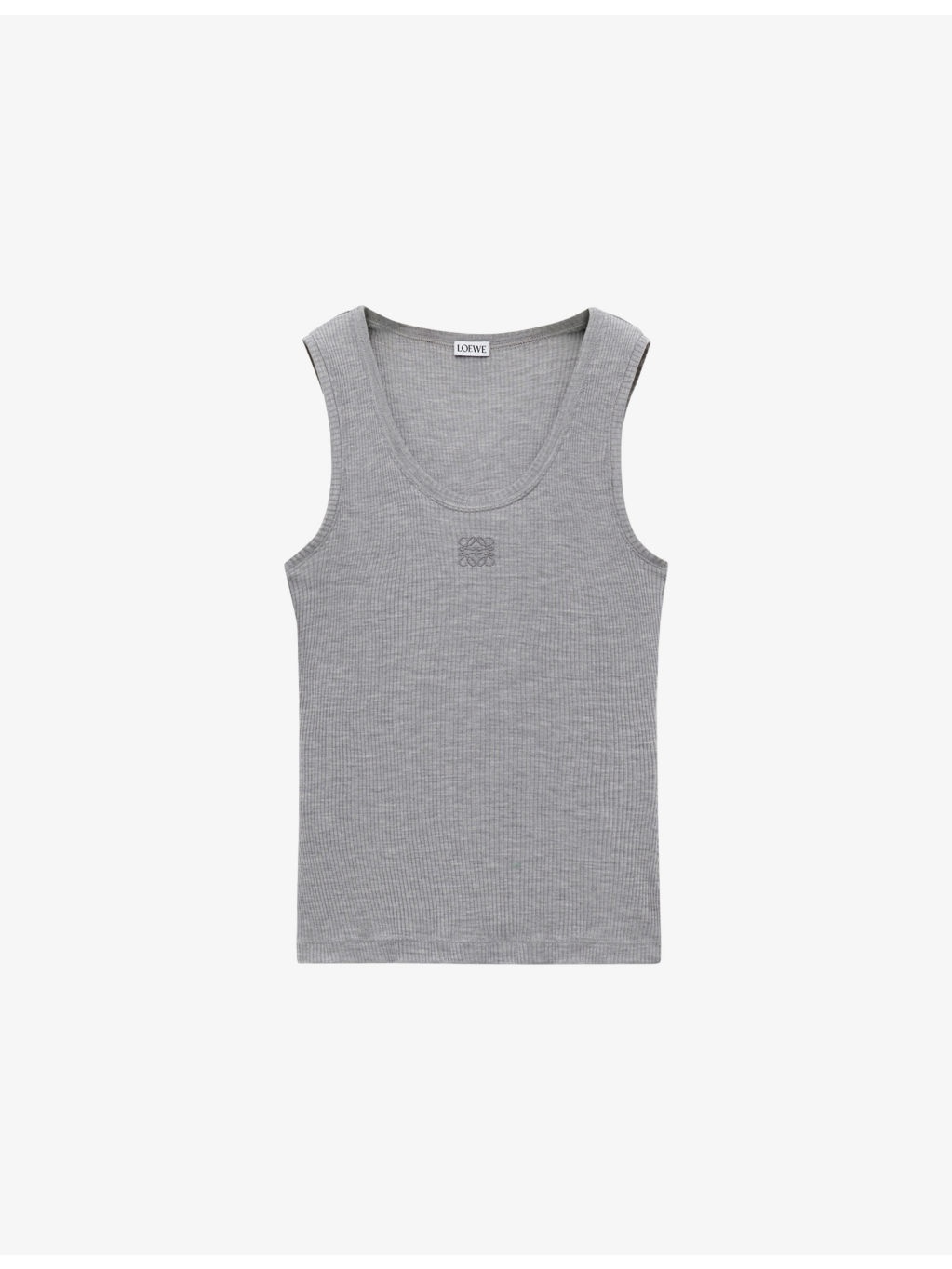 Anagram-Embroidered Scoop-Neck Silk-Blend Top - 1