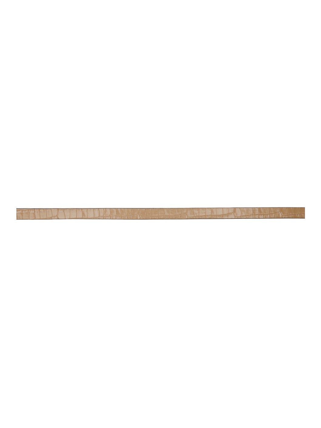 Tan Crocodile-Print Leather Monogram Belt - 2