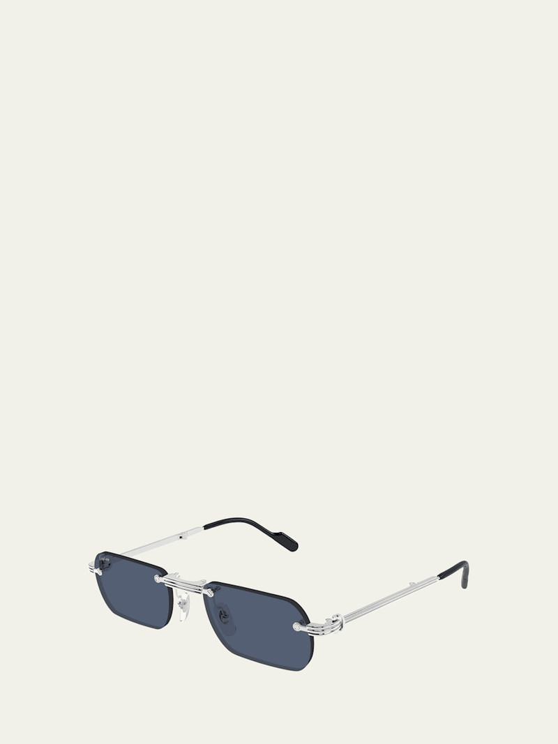 Cartier Men's CT0499S Rimless Rectangle Sunglasses outlook