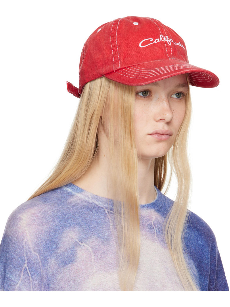 ERL Red 'California' Embroidered Cap outlook