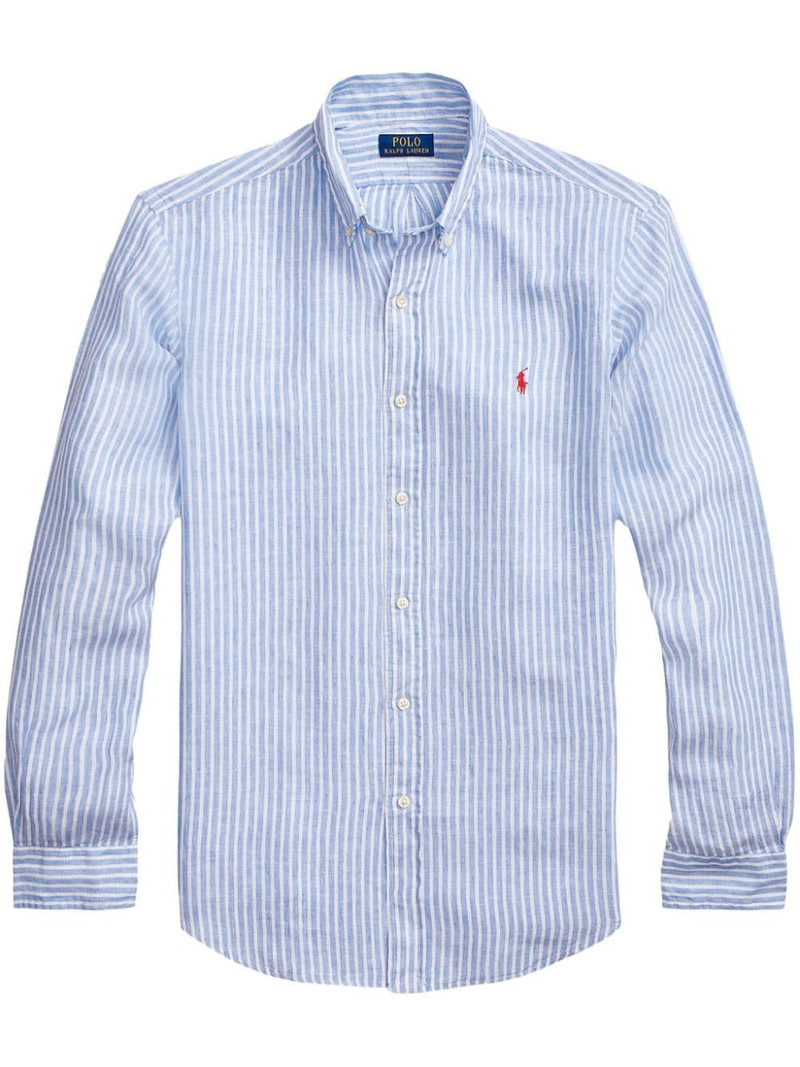 Polo Pony-embroidered linen shirt 1