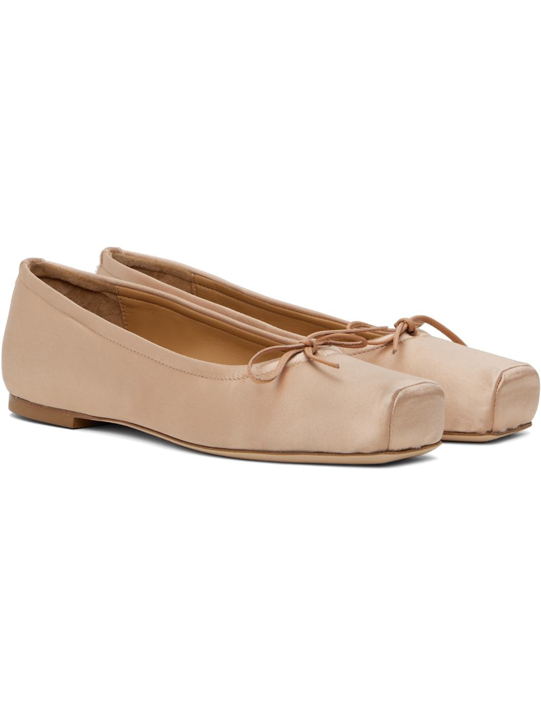 Pink Gabriella Satin Ballerina Flats - 4