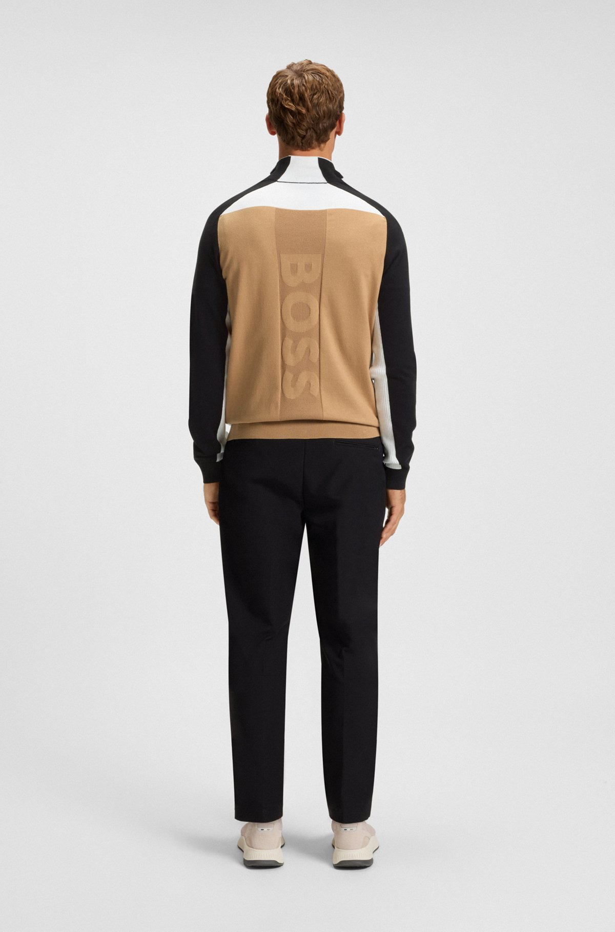 REGULAR-FIT SWEATER WITH COLOR-BLOCKING - 5