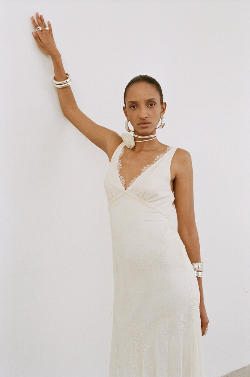 ADOLPHUS MAXI DRESS IN IVORY LACE 1