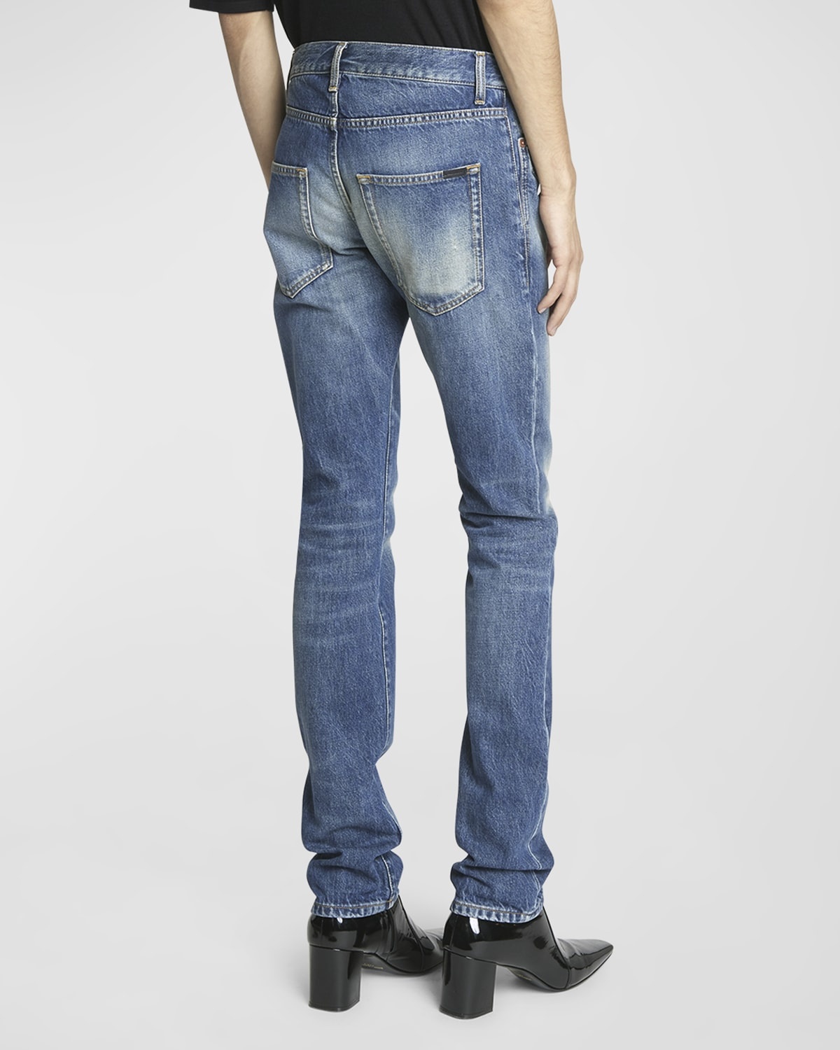 Men's Slim-Fit Faded Jeans - 4