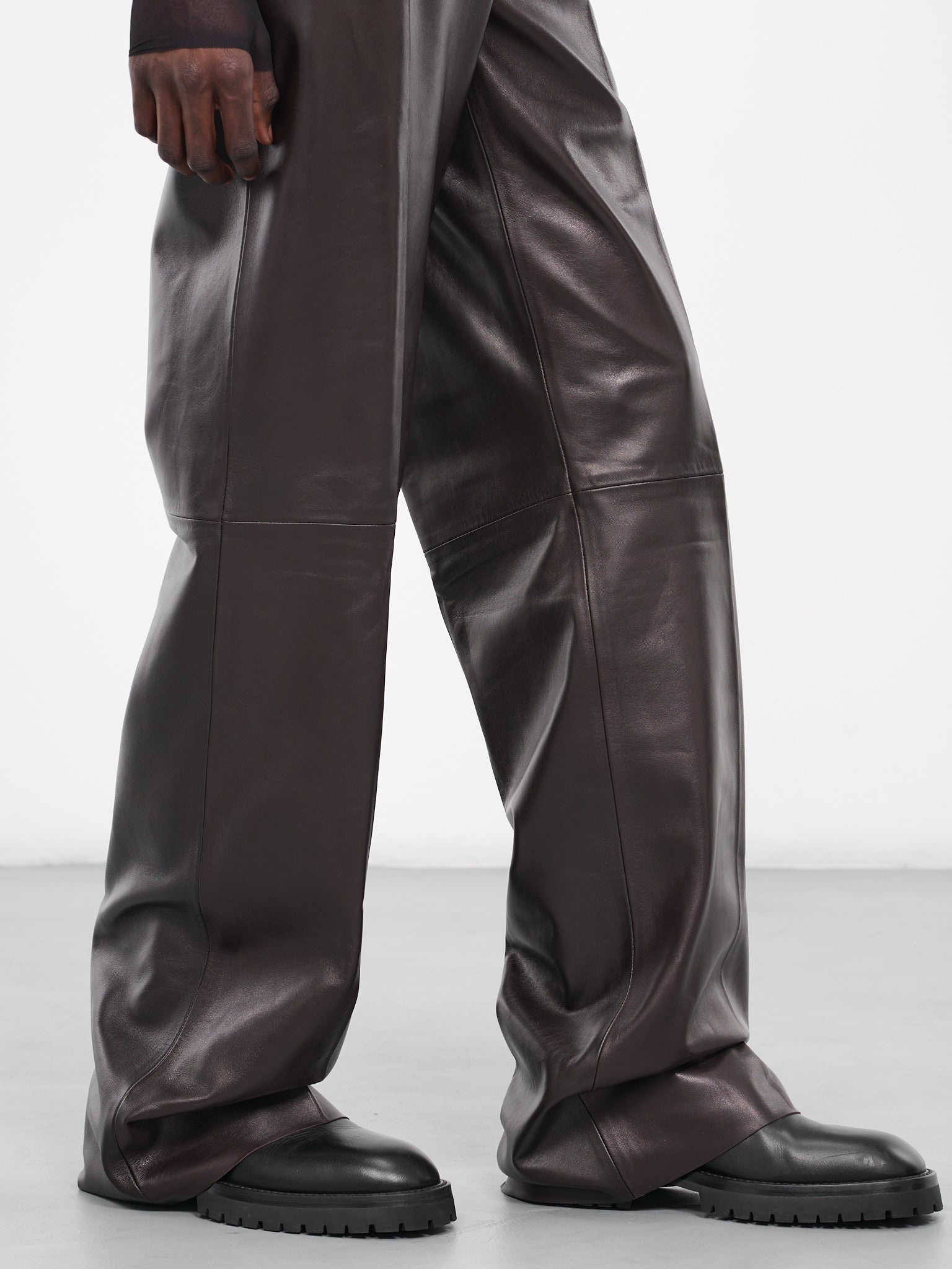 Gaspar Flared Leather Trousers - 4