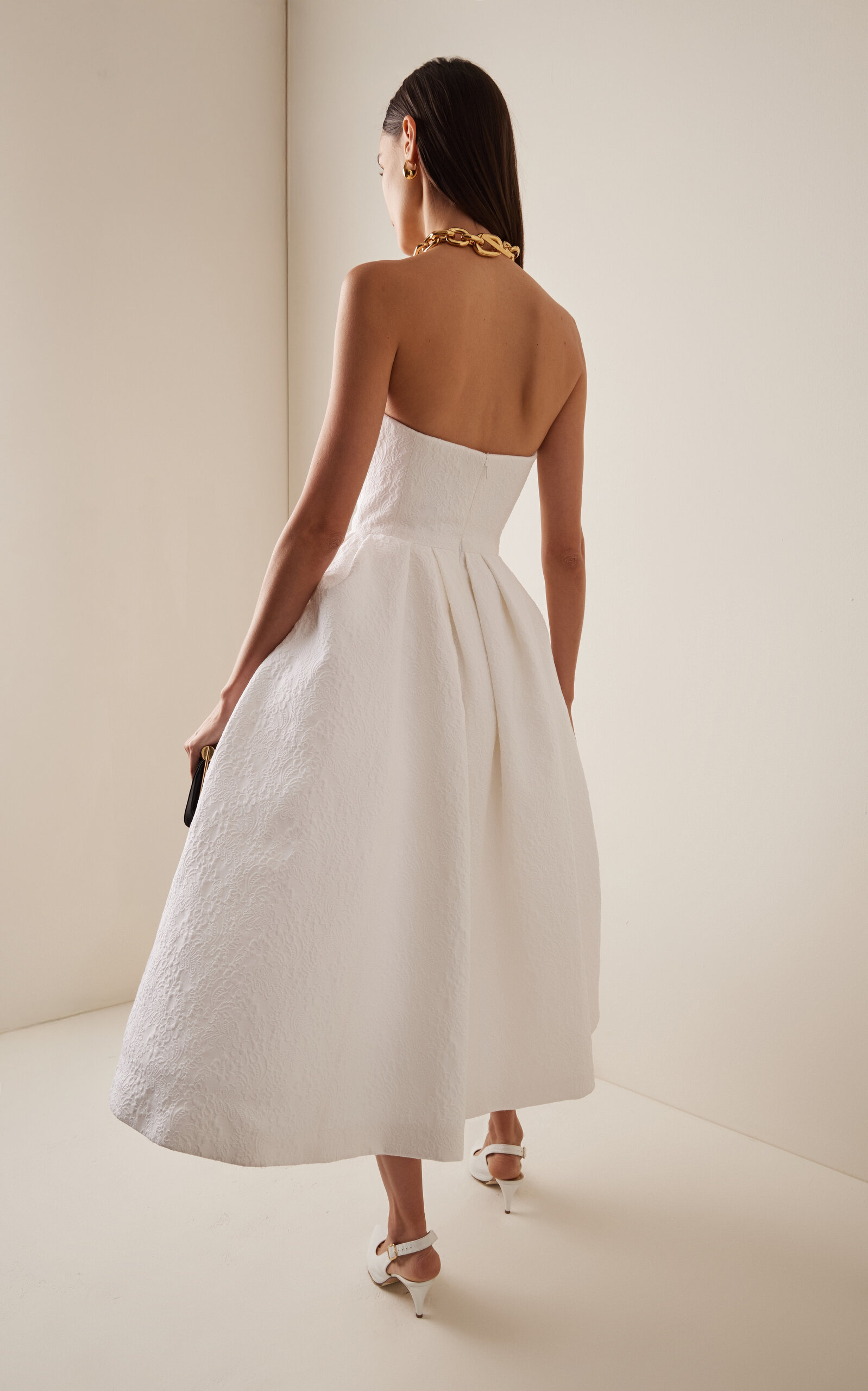 Strapless Midi Dress white - 4