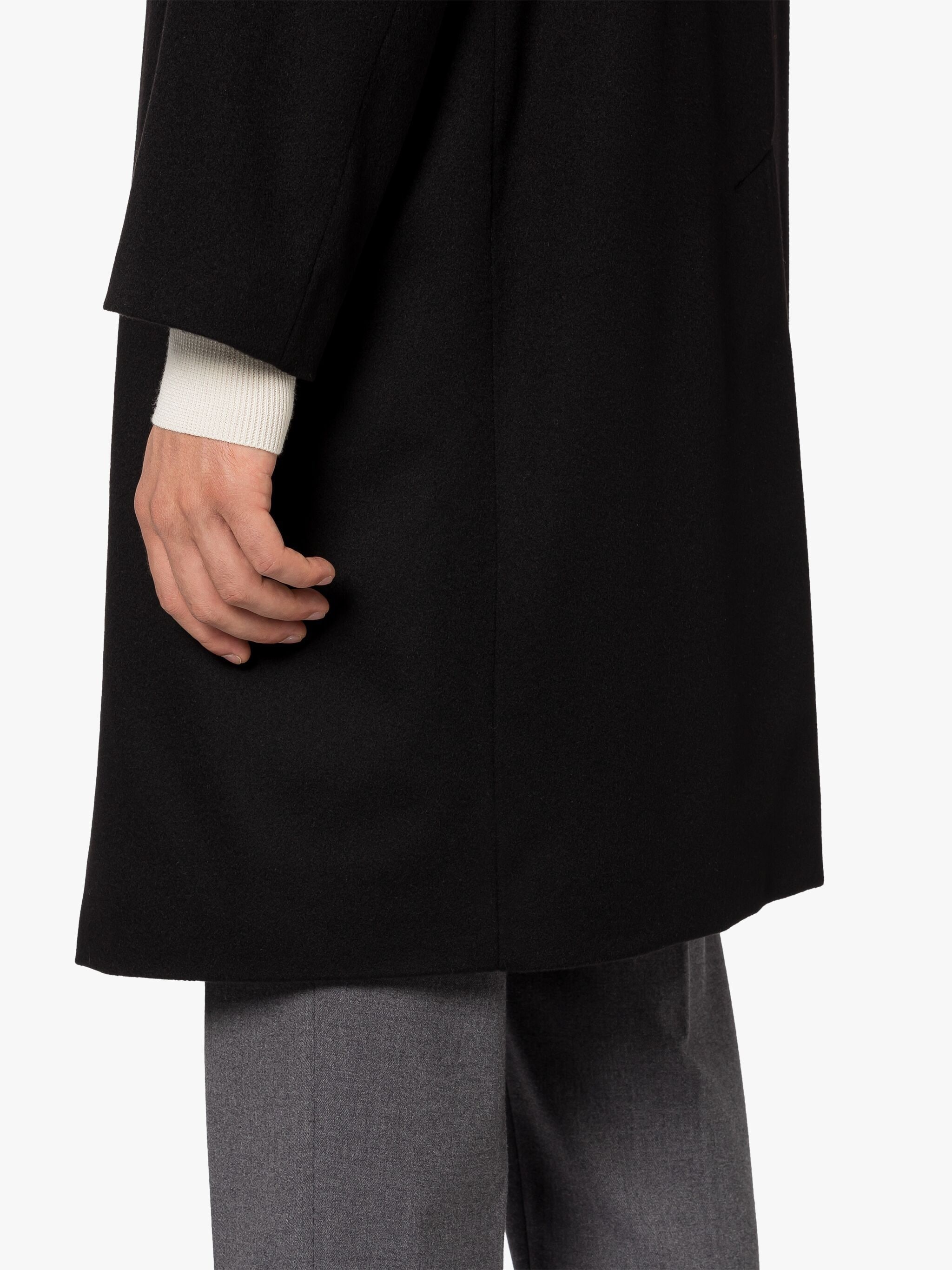STANLEY BLACK RAIN SYSTEM CASHMERE COAT - 6