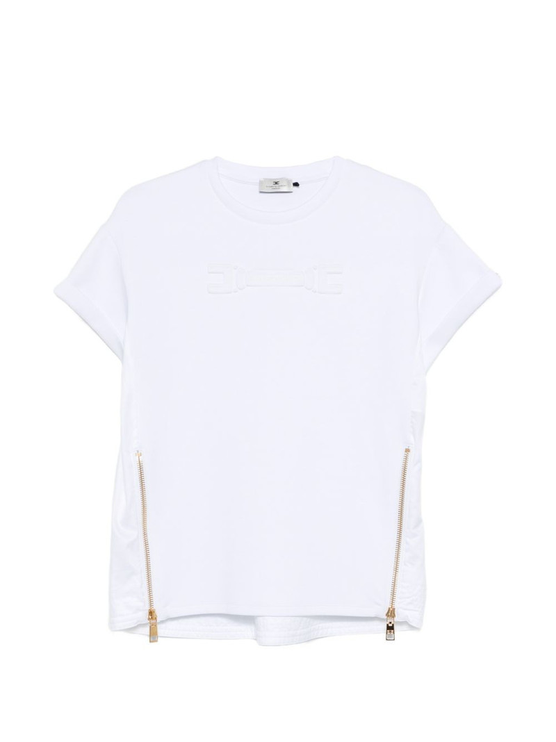 embossed zip T-shirt 1