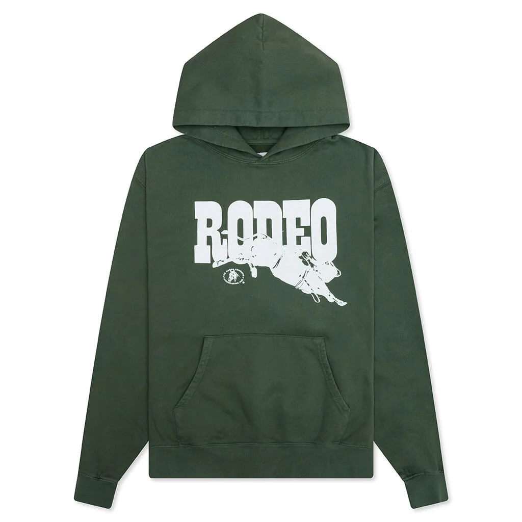 GO RODEO HOODIE - FOREST GREEN - 1