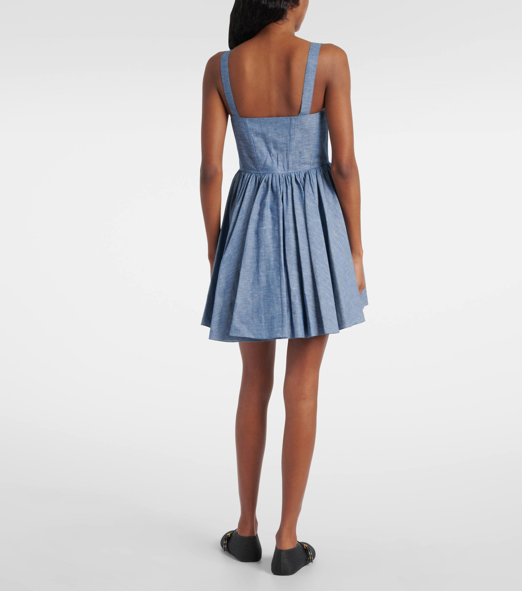 Chambray bustier dress - 3
