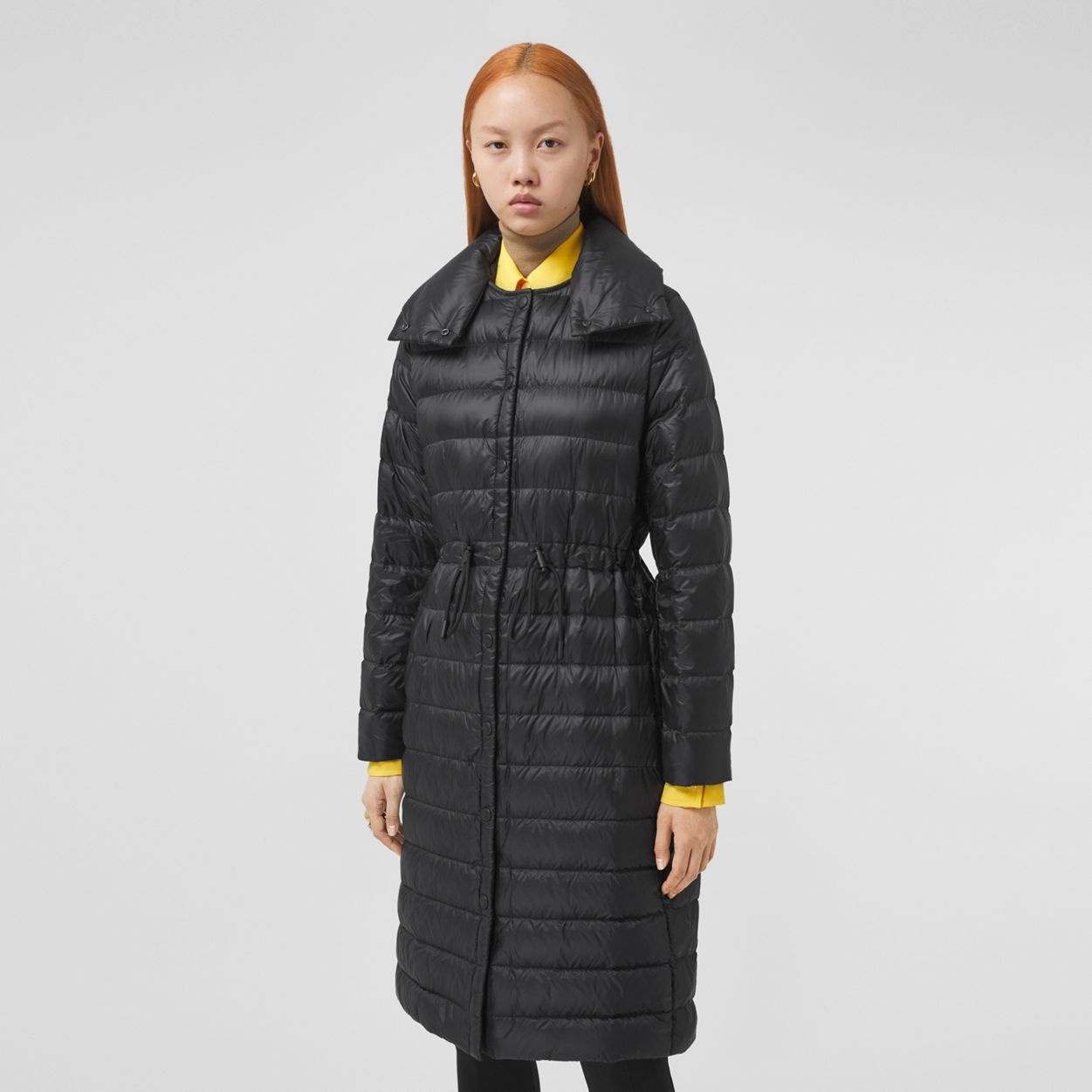 Detachable Collar Lightweight Nylon Puffer Coat - 7