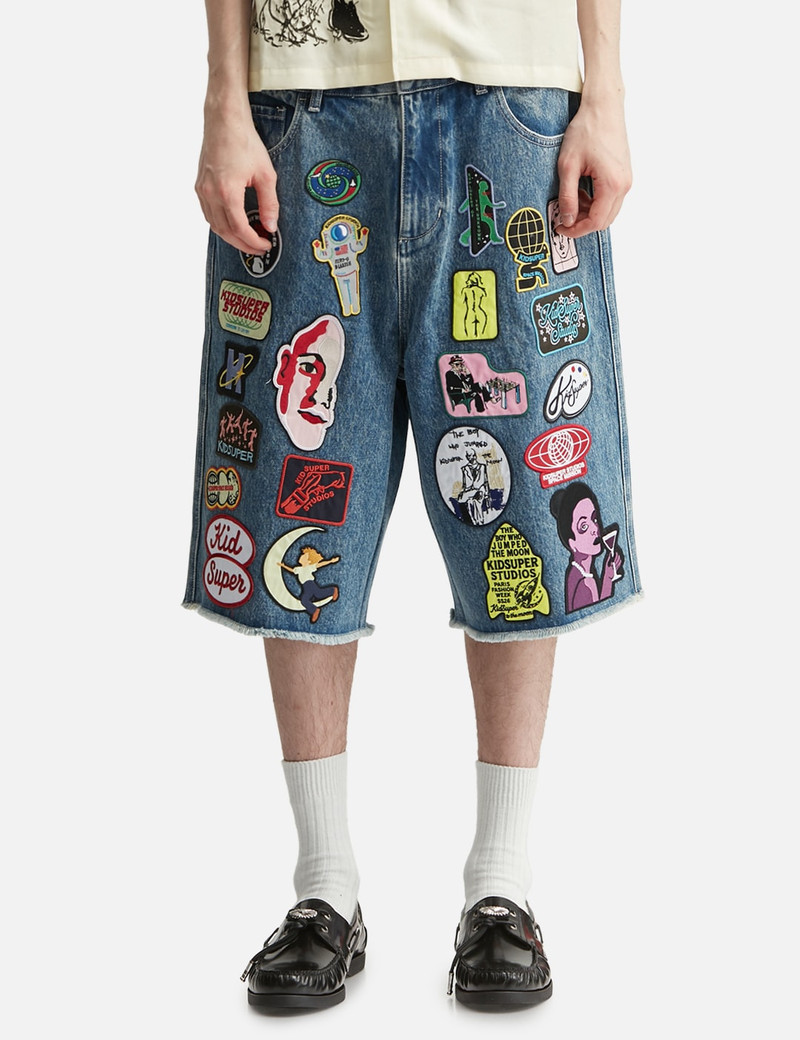 PATCHES DENIM LONG SHORT 3