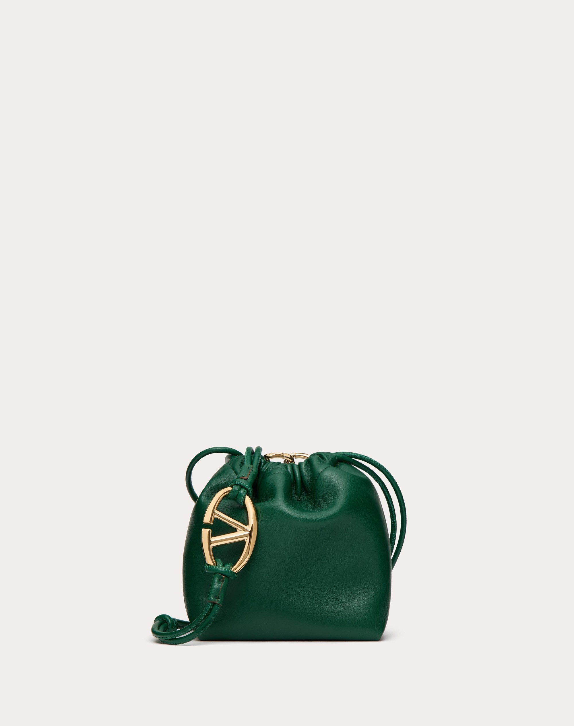 VLOGO POUF NAPPA LEATHER MINI BUCKET BAG - 1