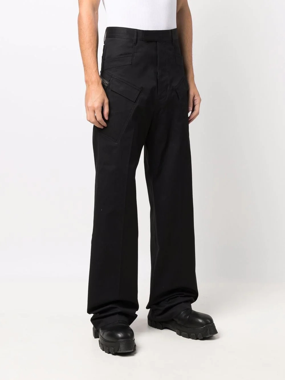 tailored flat cargo trousers - 3