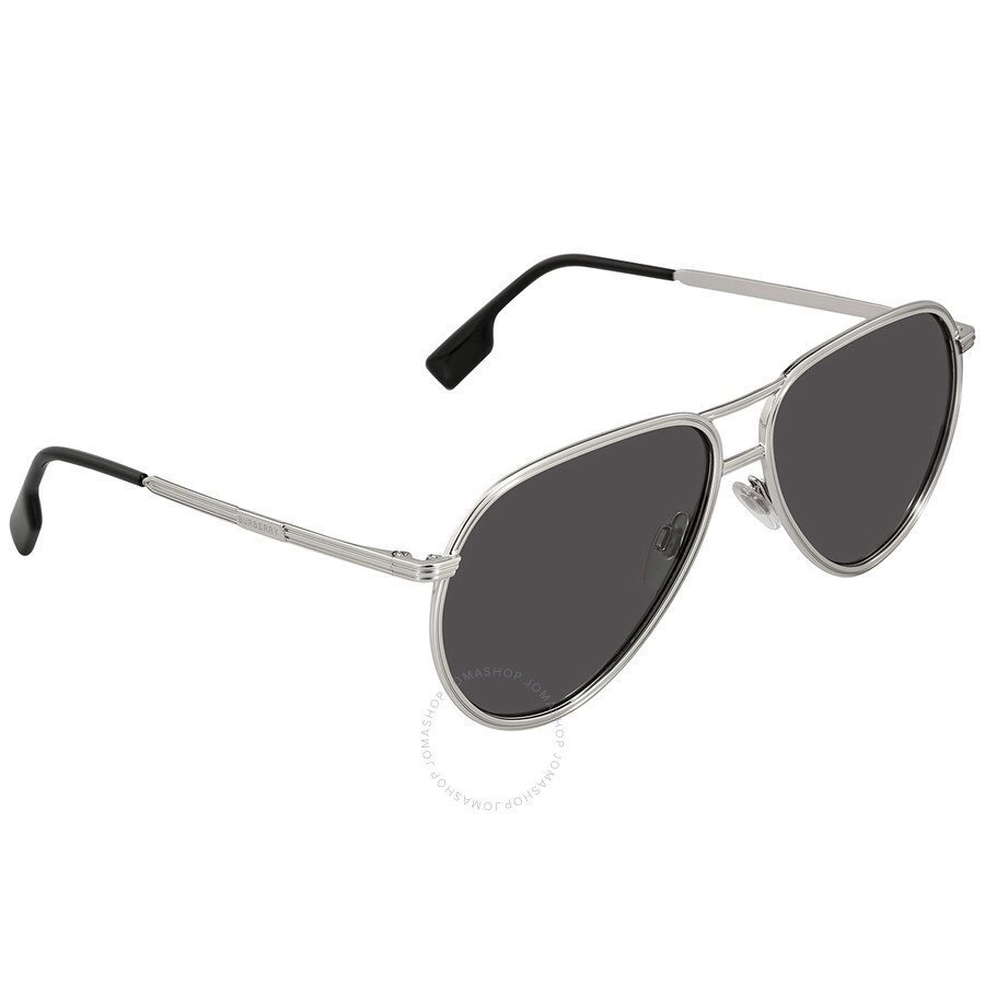 Burberry Scott Dark Grey Pilot Men's Sunglasses BE3135 100587 59 - 2