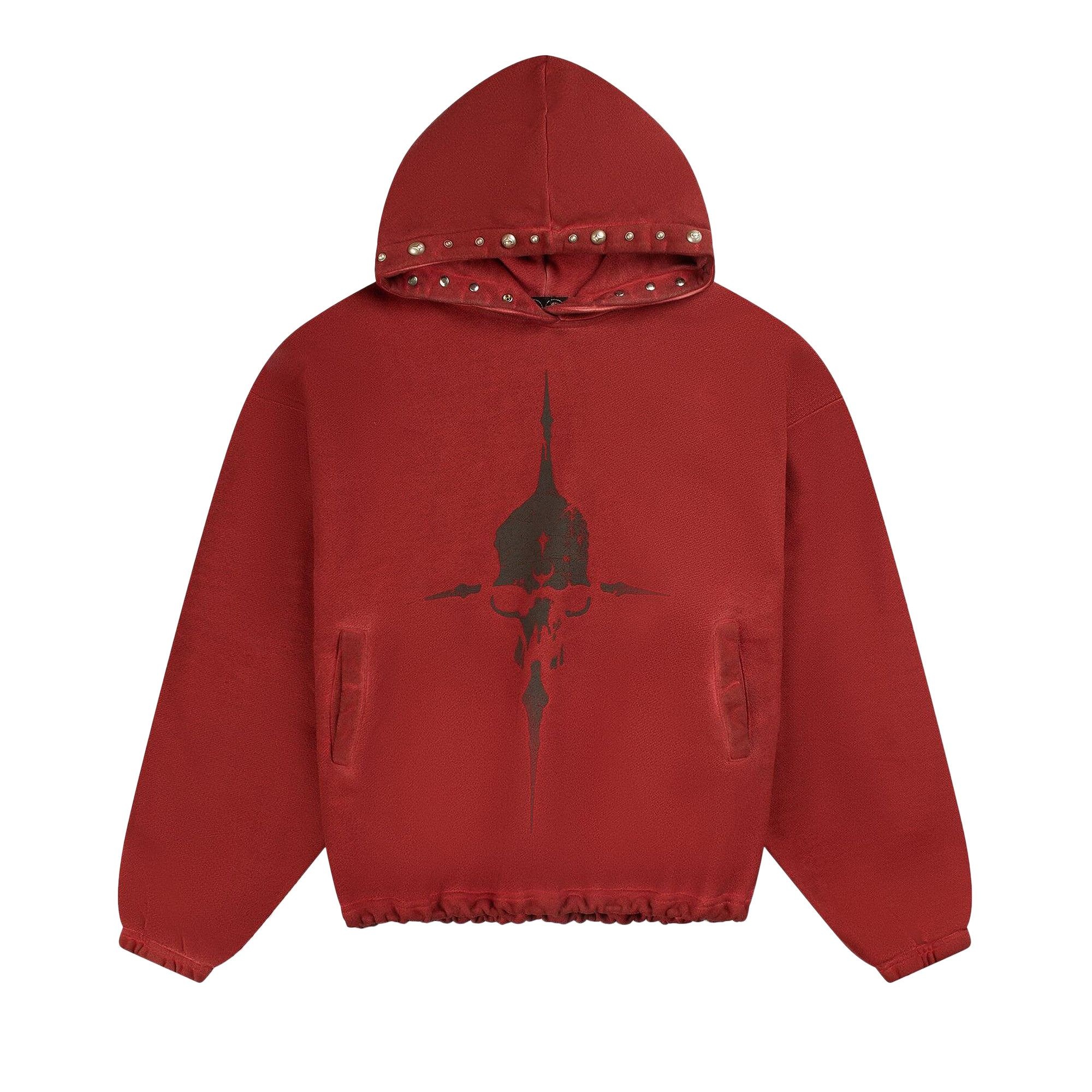 Thug Club Peace Stud Hoodie 'Red' - 1