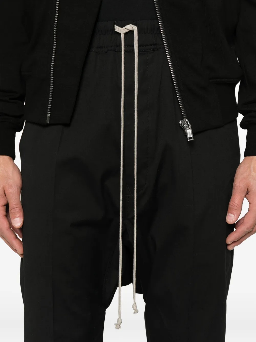 RICK OWENS - Men Drawstring Cropped Trousers - 4