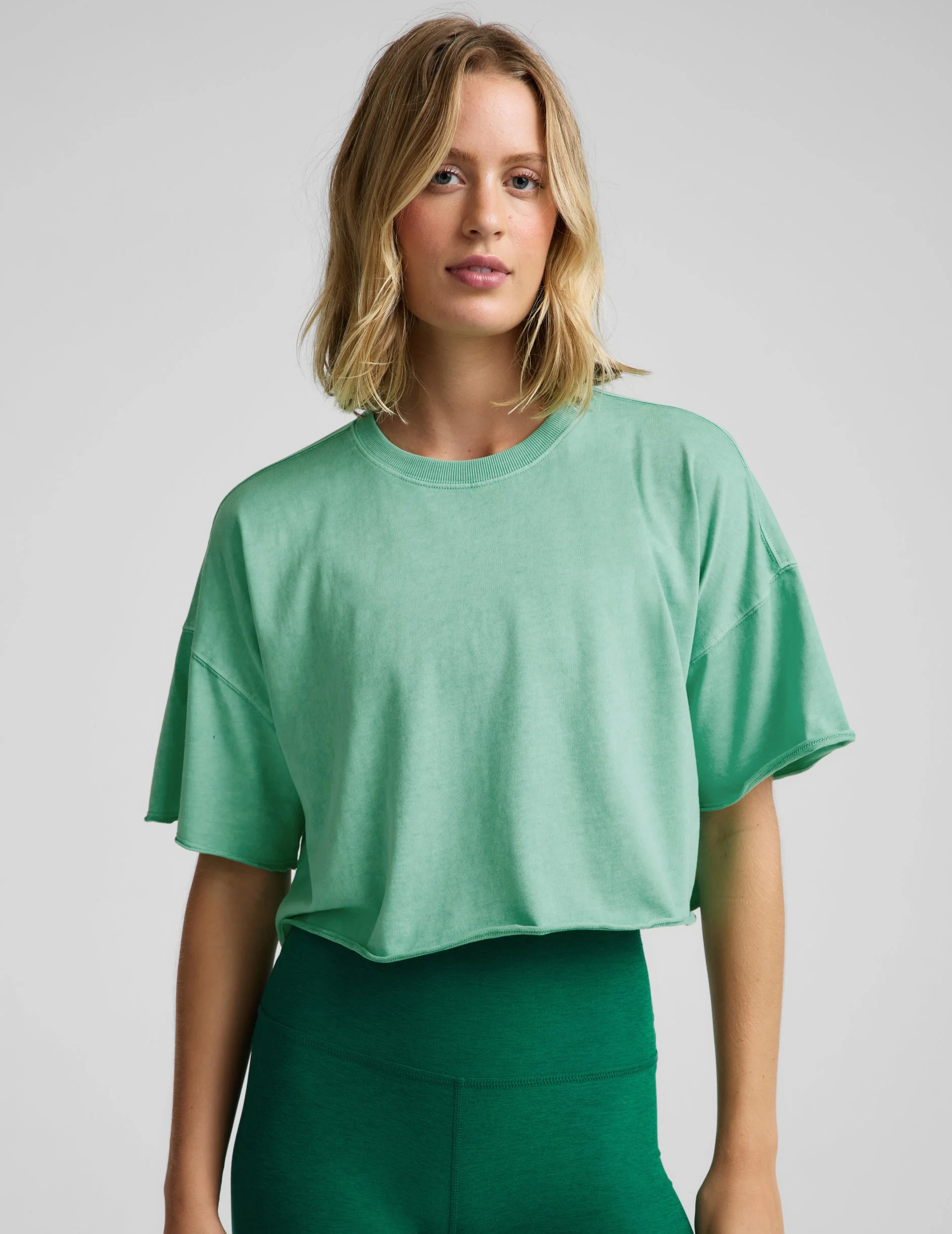 SoftKnit Better Than Ever Cropped Cotton Tee - 1