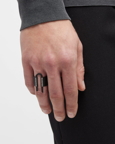 Givenchy Men's U Lock Ring with Crystals outlook
