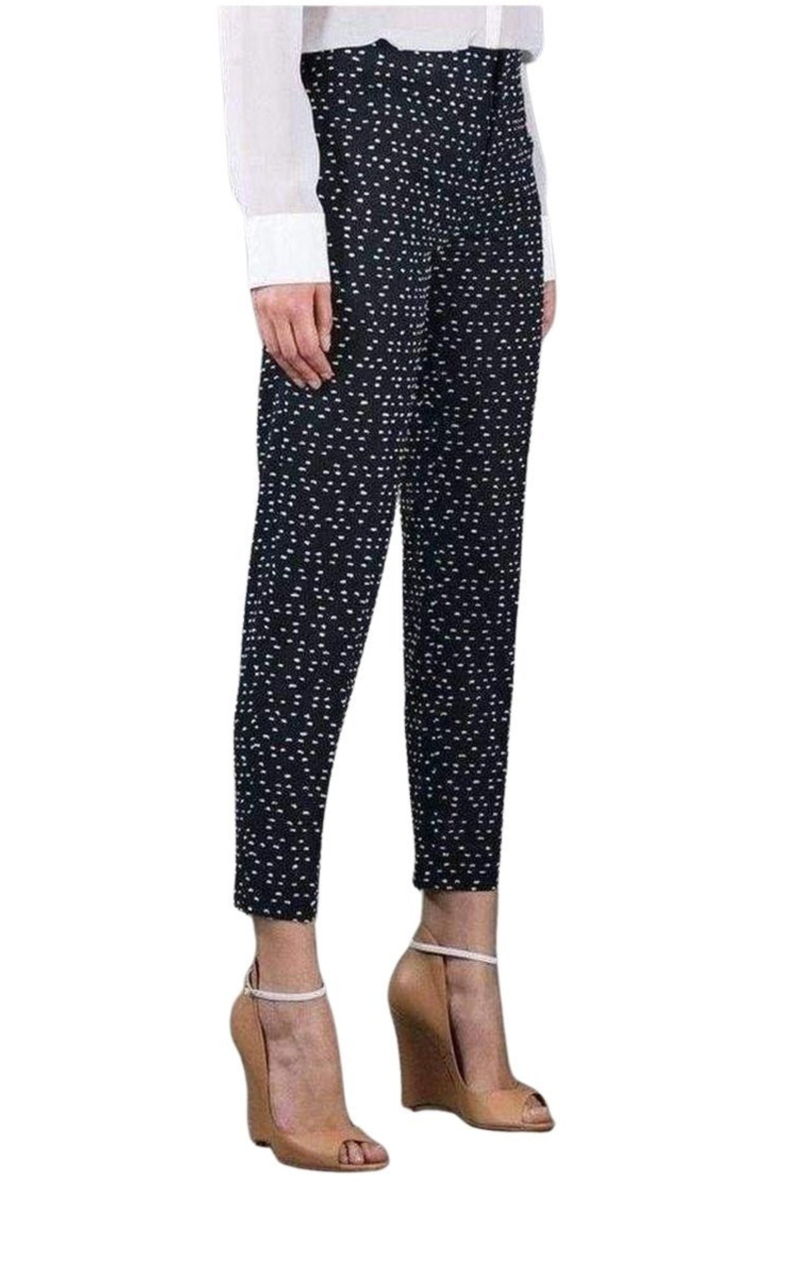Wool Blend Pattern Trousers - 3