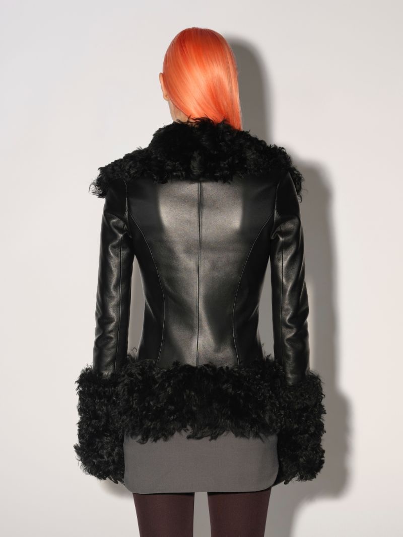 SHEARLING MIDI COAT - 4
