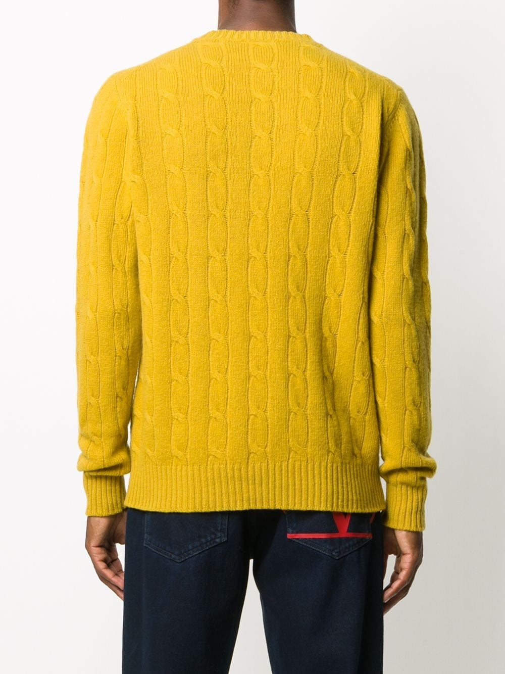 logo cable-knit jumper - 4