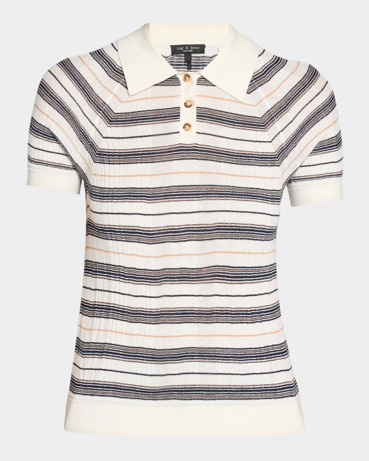 Teresa Striped Silk-Blend Polo - 1