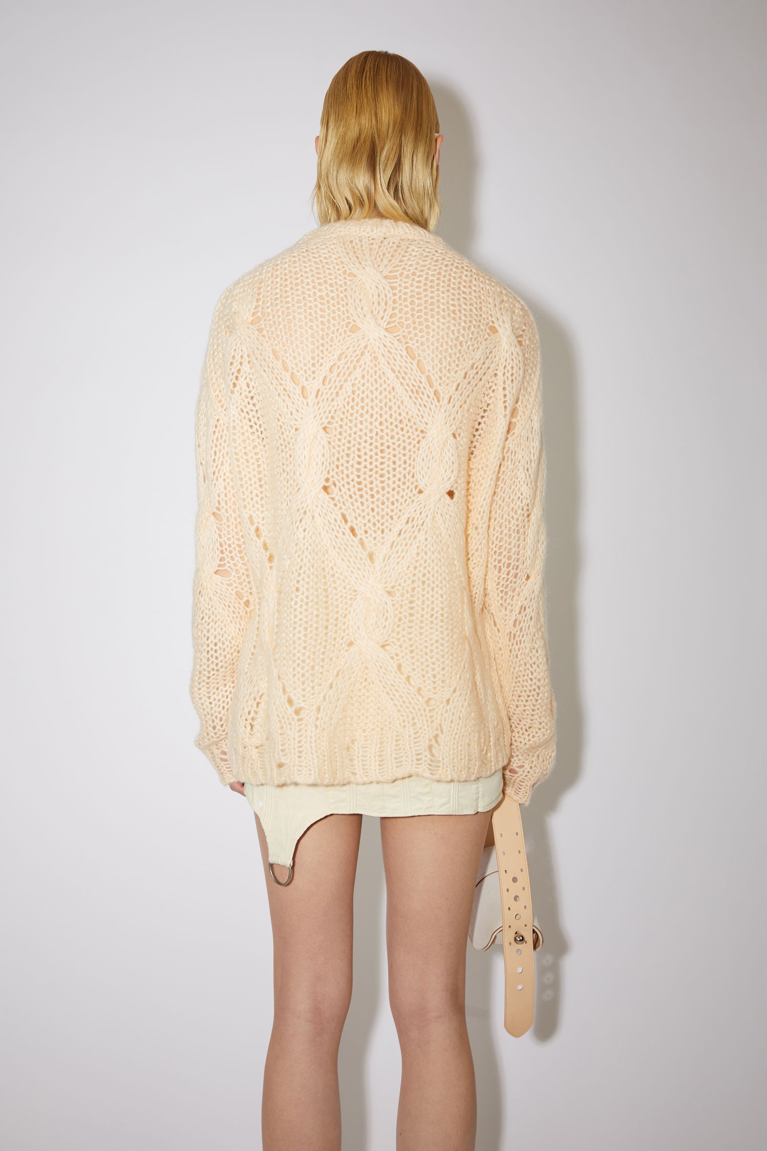Cable knit sweater - Ivory white - 3