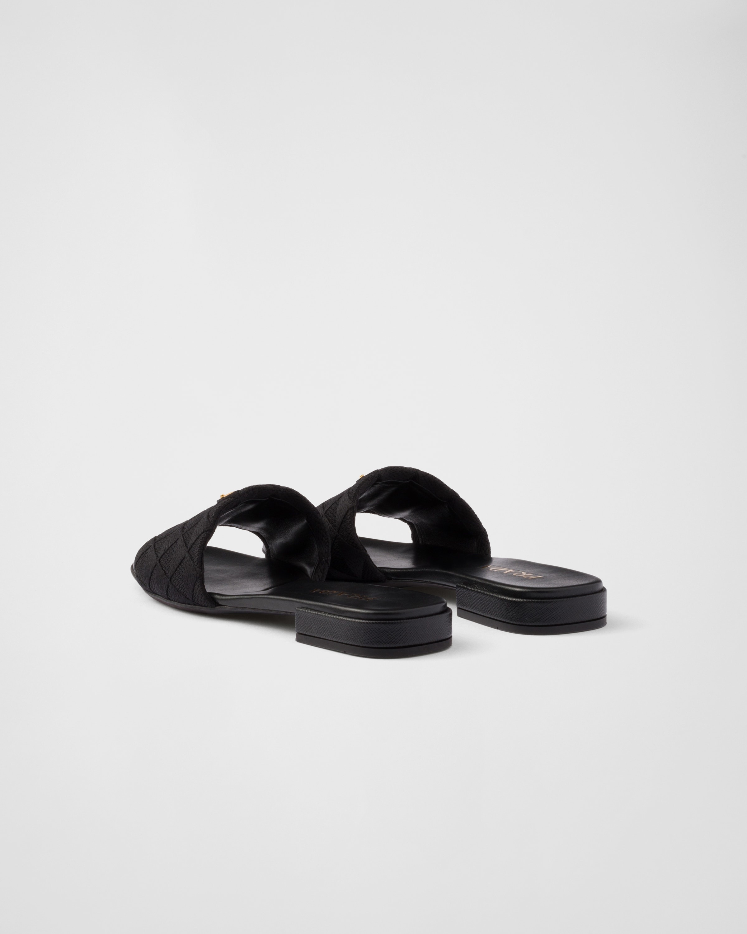 Embroidered fabric slides - 5