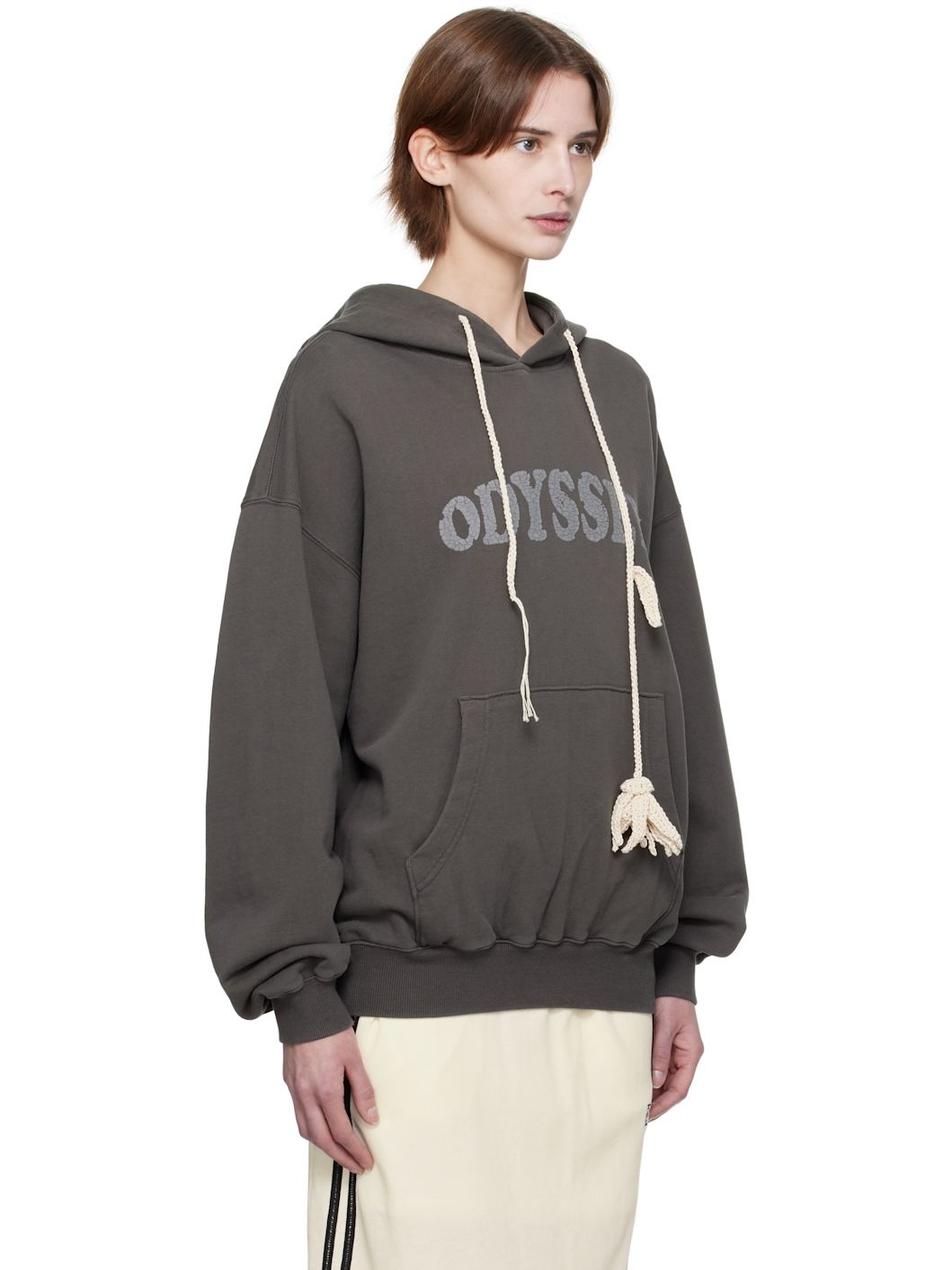 Gray 'Odyssey' Crotchet Hoodie - 2