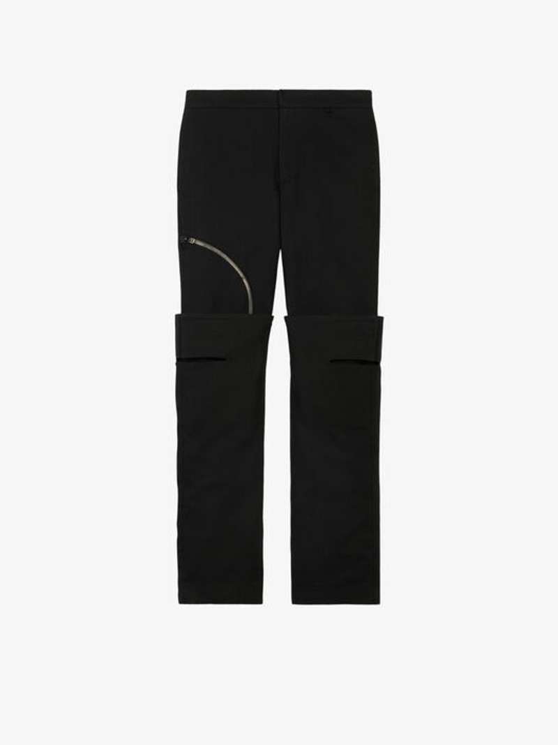 LAYERED EFFECT PANTS IN GABARDINE - 1