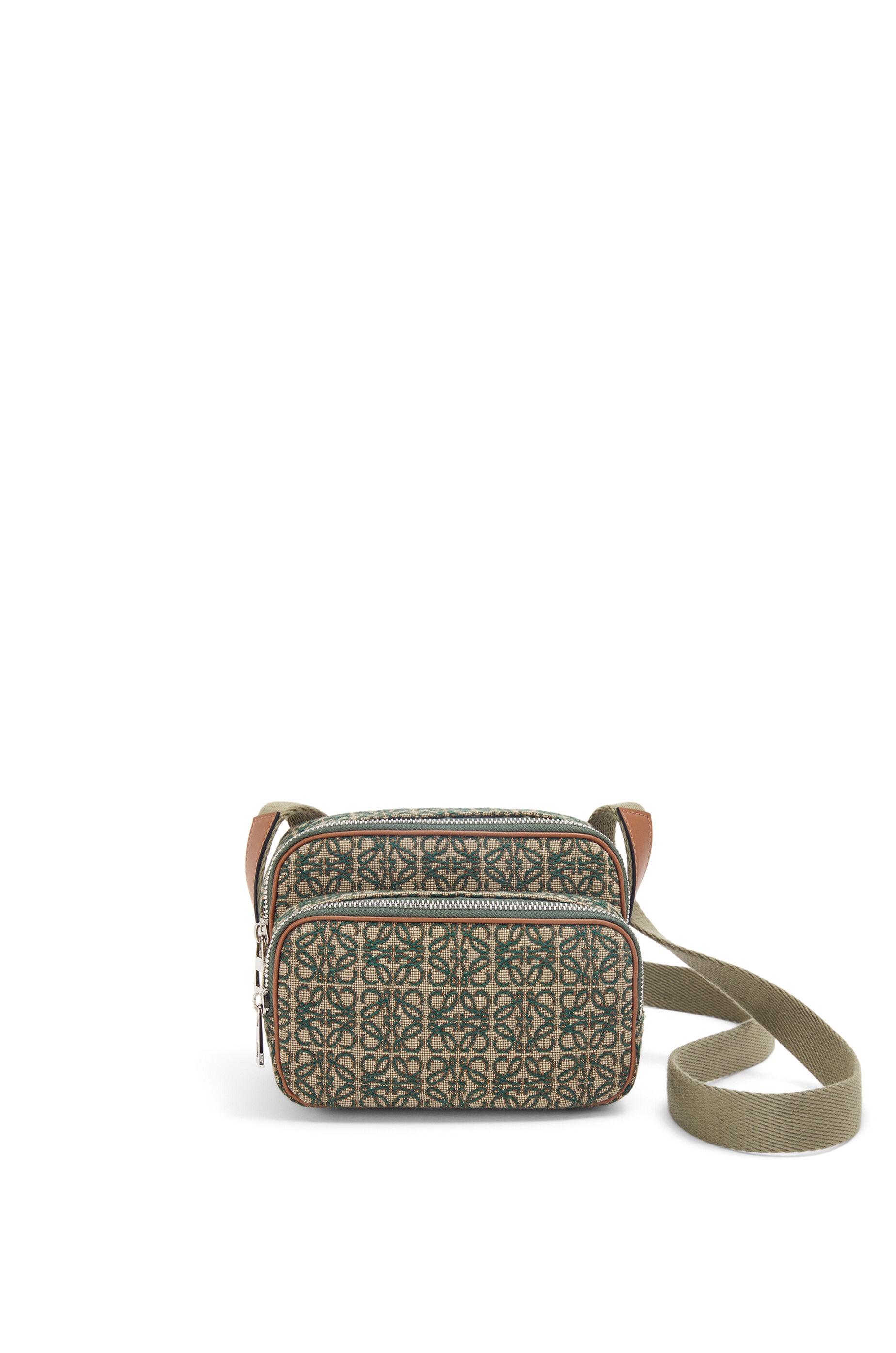 Mini Camera bag in Anagram jacquard and calfskin - 1