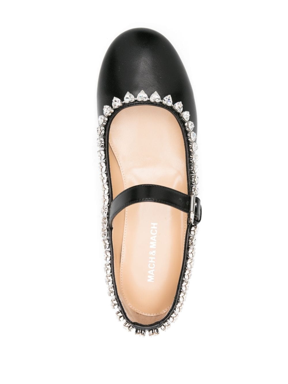 Audrey crystal-embellished ballerina shoes - 4