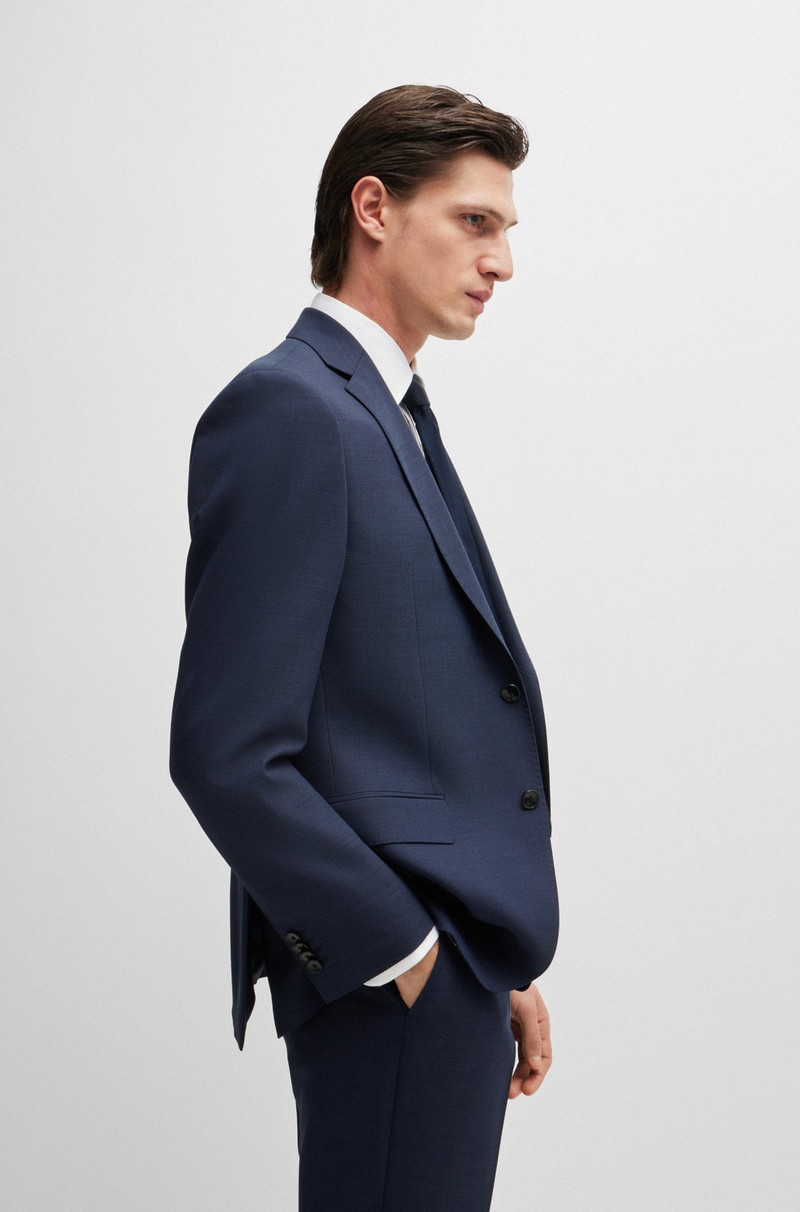 REGULAR-FIT SUIT IN MICRO-PATTERNED STRETCH FABRIC 2
