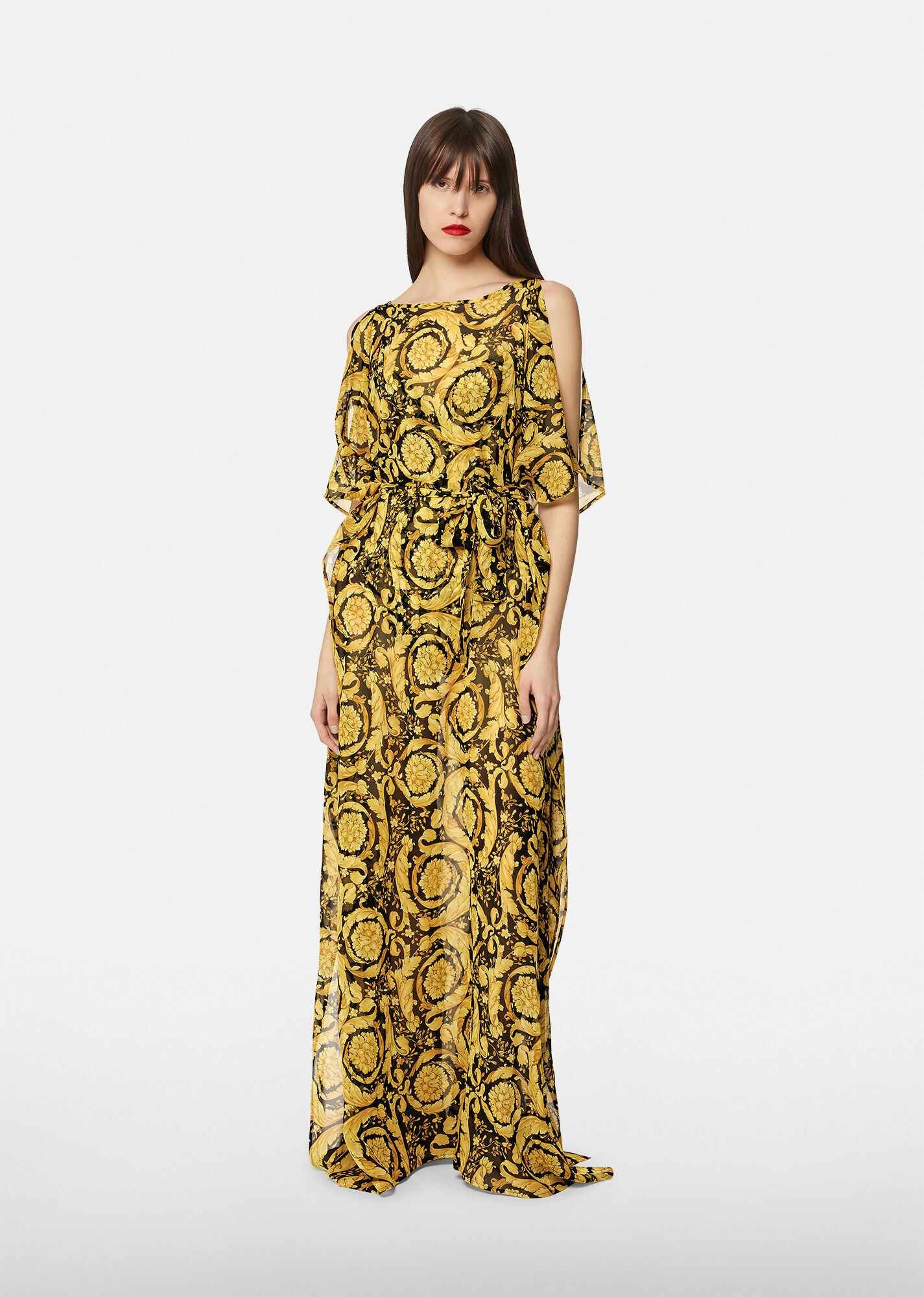 Barocco Print Silk Beach Dress - 2