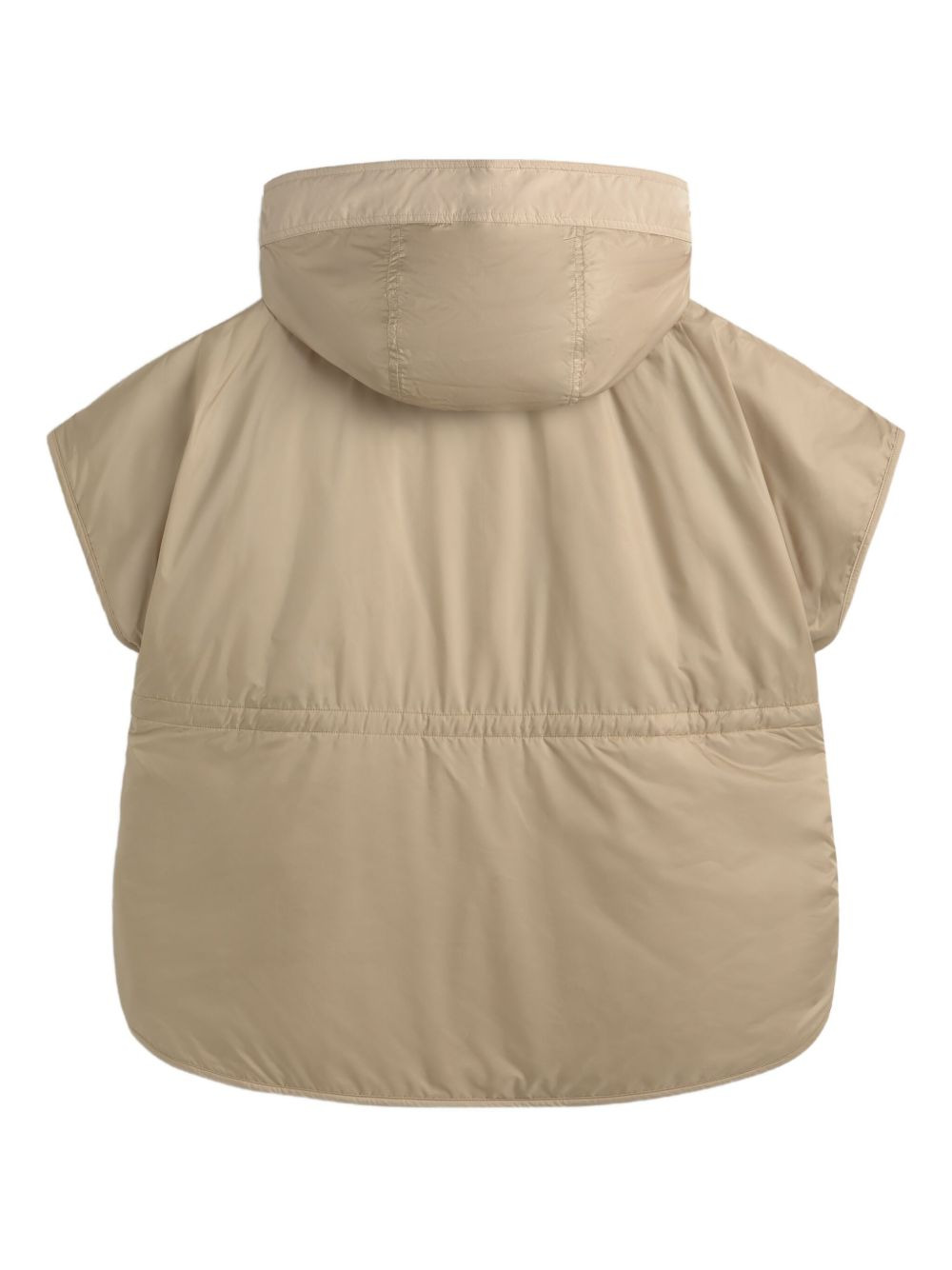 hooded short-sleeved cropped jacket - 2