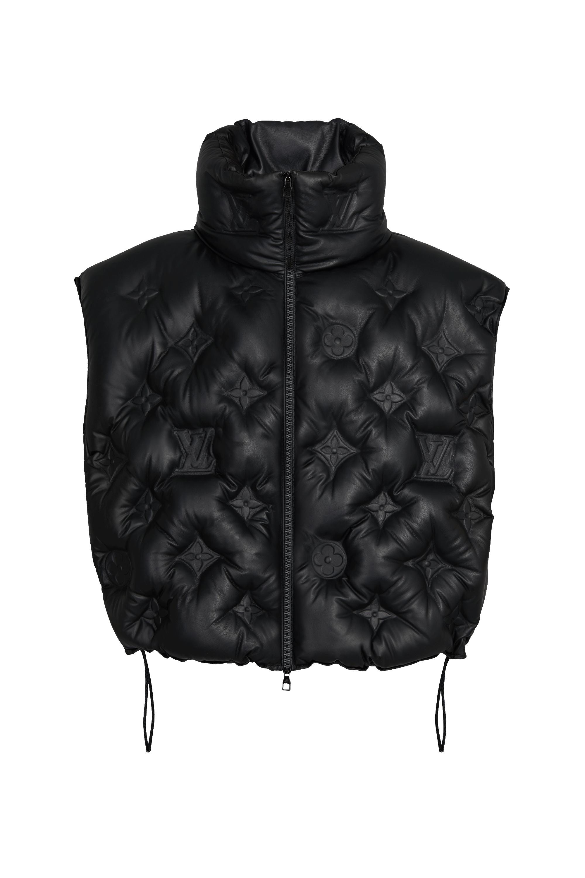 Monogram Boyhood Puffer Leather Gilet - 1