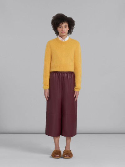 Marni RED WIDE-LEG LEATHER TROUSERS outlook