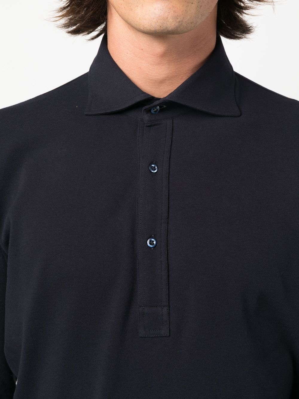 shirt-style long-sleeve polo shirt - 5