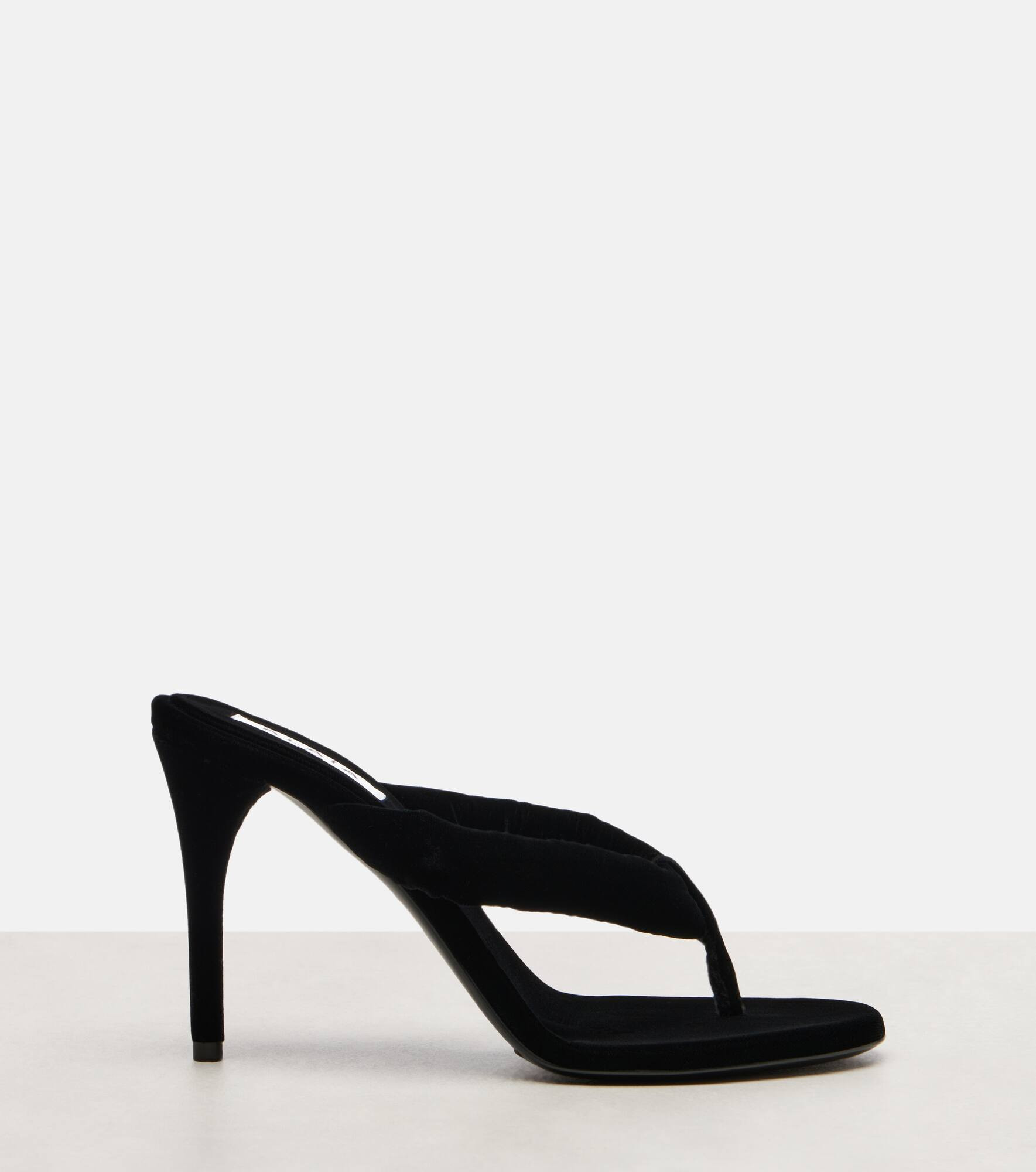 90 velvet thong sandals - 4
