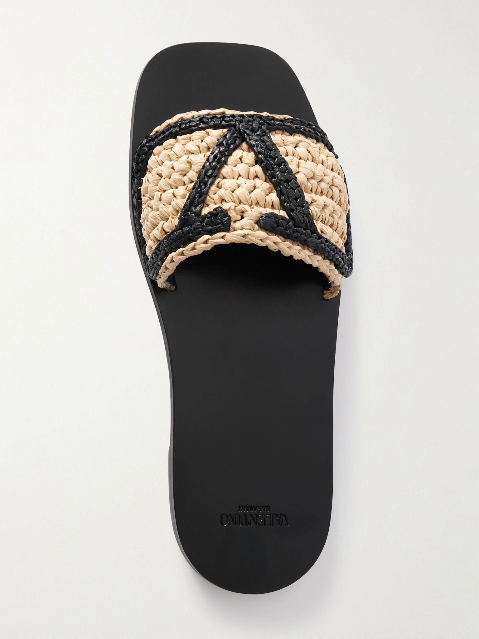 Viva Superstar two-tone raffia slides Beige - 5