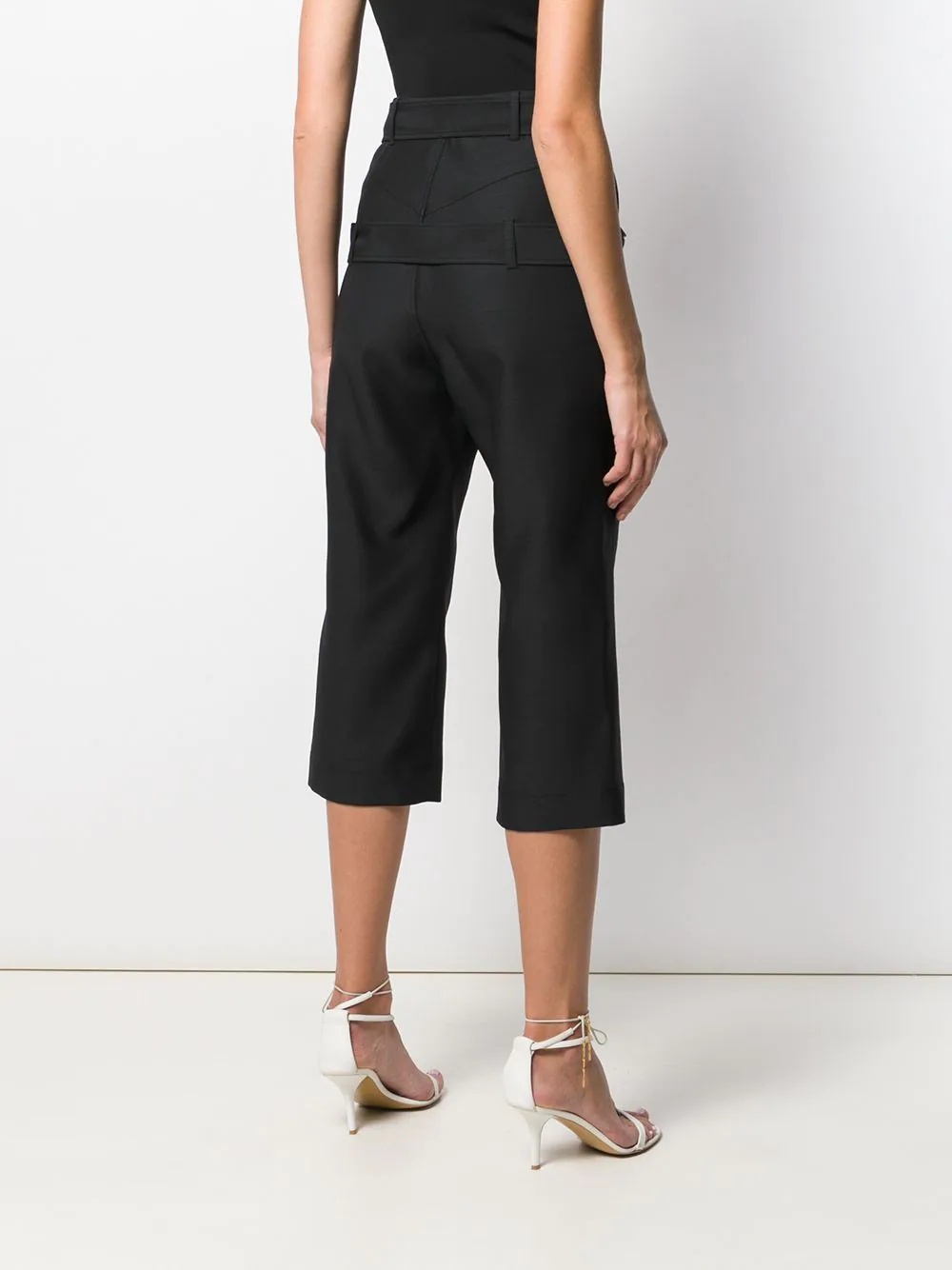 double belt cropped trousers - 4