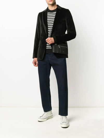 Paul Smith velvet single-breasted blazer outlook