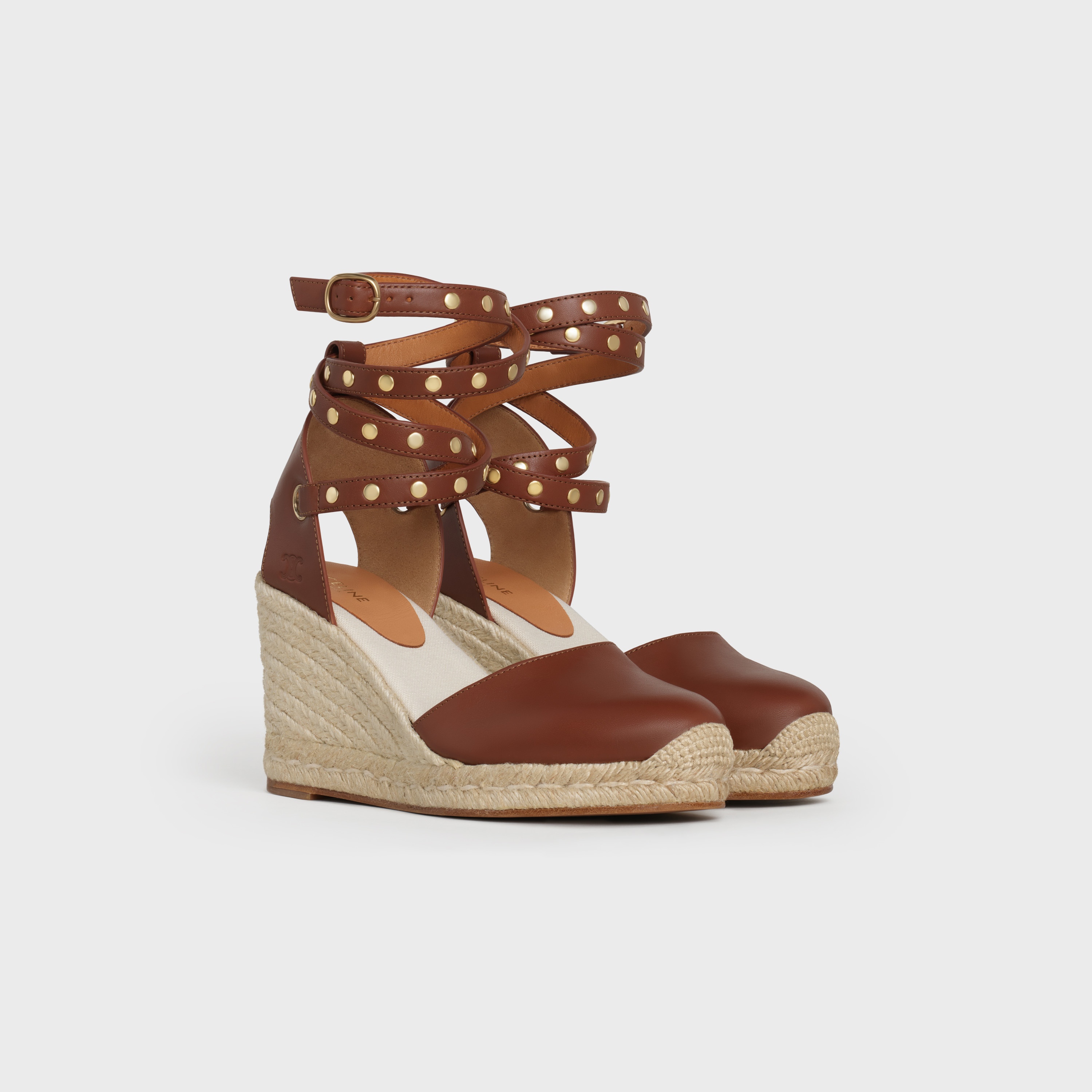 TAILLAT WEDGE ESPADRILLE  IN  CALFSKIN - 2