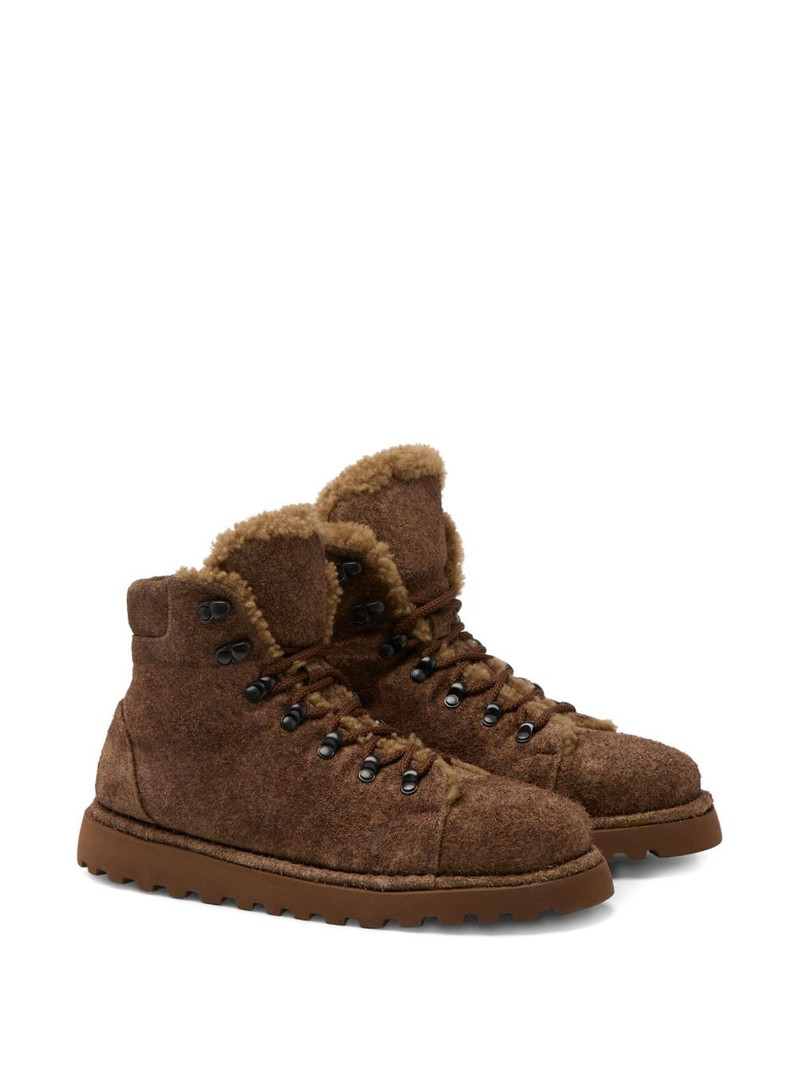 Marsèll Pallottola shearling lace-up boots outlook