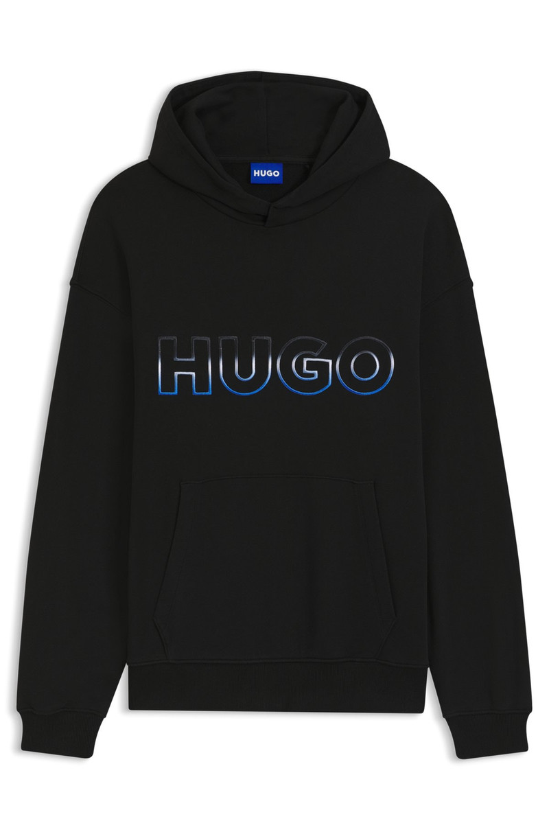 COTTON-TERRY HOODIE WITH OMBRÉ EMBROIDERED LOGO 1